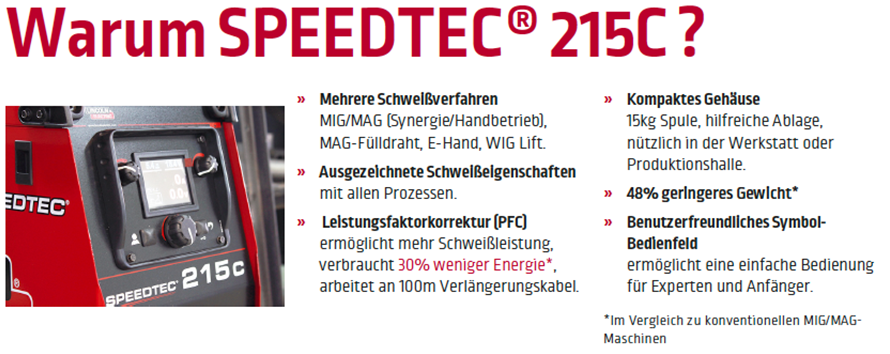 Speedtec 215 Eigenschaften