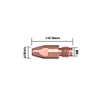 Stromdüse D=2.0mm - M8 x 30mm - E-Cu (Set à 10 Stk.)