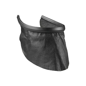 Brustschutz lang aus Leder - schwarz -