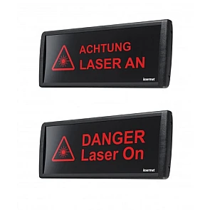 LED-Laserwarnleuchte - Laserwarnschild