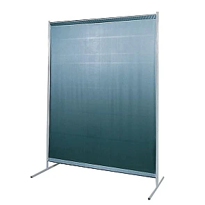 Einteilige Schutzwand mit Folienvorhangbespannung