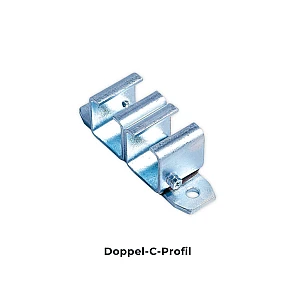 Deckenbefestigung für Doppel-C-Profil (verzinkt)
