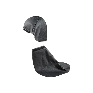 Kopf- & Nackenschutz aus Leder - schwarz -