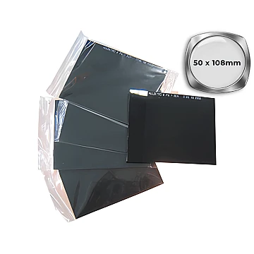 Dunkle Strahlenschutzgläser (50 x 108 mm)