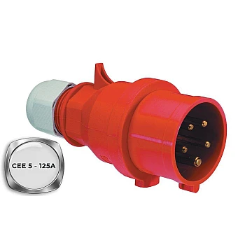 Euro Industriestecker CEE 5 Pol - 125A