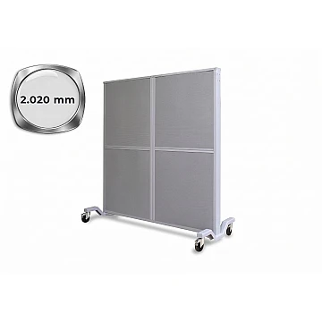 Schallschutzwand fahrbar 2.020 x 800 x 2.110 mm