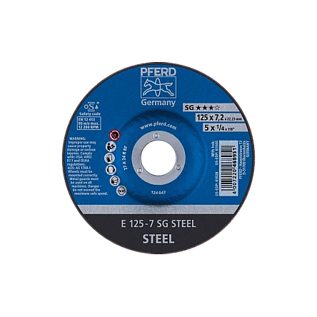 Schruppscheiben Leistungs-Linie SG E 125-7 SG STEEL