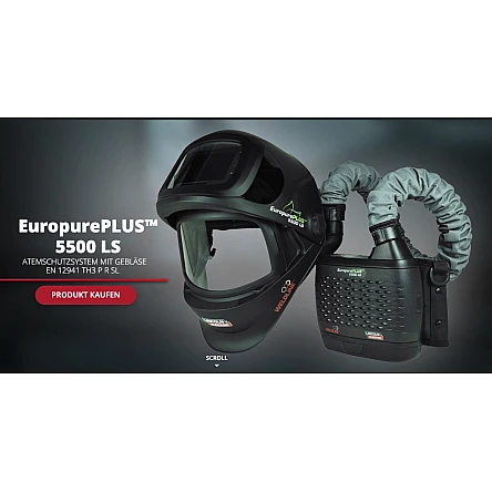Schweissschutz-Helm mit Atemschutz-Gebläse Professionell Kl. TH3