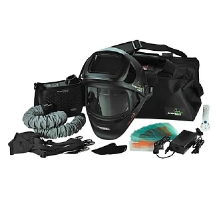 Schweissschutz-Helm mit Atemschutz-Gebläse Professionell Kl. TH3