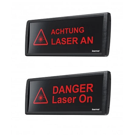LED-Laserwarnleuchte - Laserwarnschild