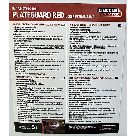 Lincoln Plasma Kühlmittel Plateguard RED