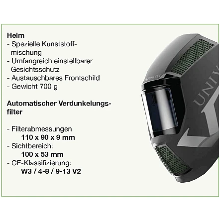 Automatische Laserschweiss-Helm Weld-Helmet EN207-Zertifizierung für die Gesamtheit Helm plus Filter