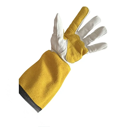 Tigerex - WIG/MIG- (Laser)-Handschuhe Lang mit Stulpen, aus Ziegenleder / Verstärkte Handfläche