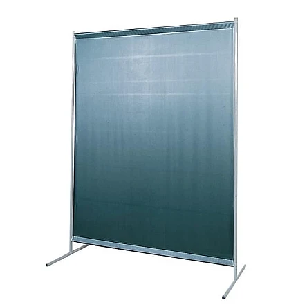 Einteilige Schutzwand mit Folienvorhangbespannung