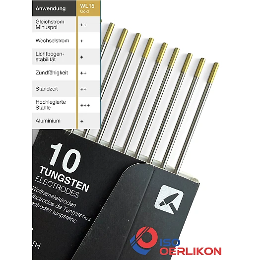 Wolframelektroden Gold EWLa-1.5/WL151