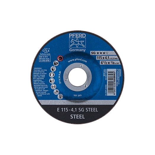 Schruppscheiben Leistungs-Linie SG E 115-4,1 SG STEEL1