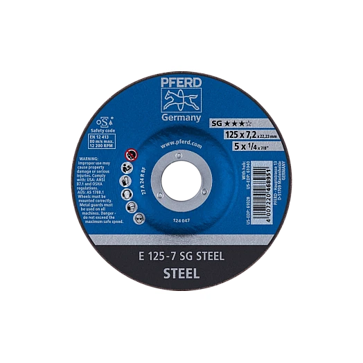 Schruppscheiben Leistungs-Linie SG E 125-7 SG STEEL1
