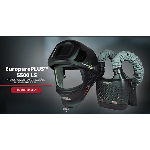 Schweissschutz-Helm mit Atemschutz-Gebläse Professionell Kl. TH34