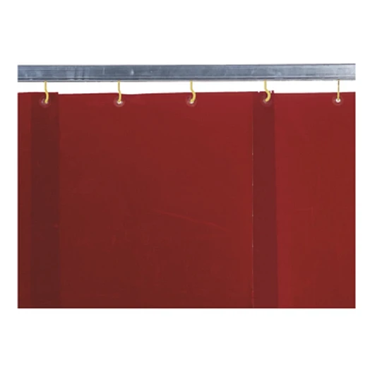 Schweißlamellenvorhänge rot, DIN EN ISO 25980 - H 1.800 x B 570 mm, Dicke = 1,0 mm1