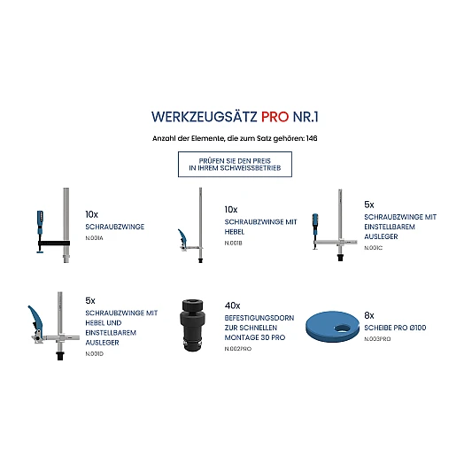 GPPH Schweisstisch Werkzeugset PRO Nr. 12