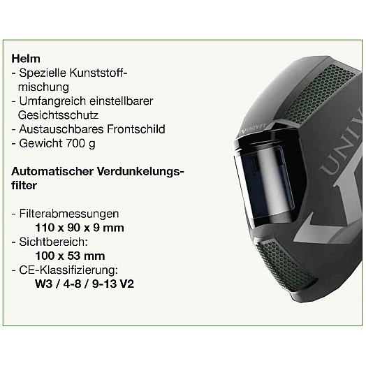 Automatische Laserschweiss-Helm Weld-Helmet EN207-Zertifizierung für die Gesamtheit Helm plus Filter2
