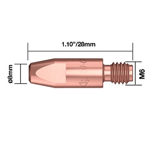 Stromdüse D=1.2mm - M6 x 28mm - CuCrZr (Set à 10 Stk.)2