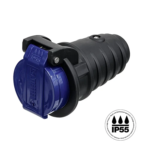 Kupplung T23 IP55 anthrazitgrau/blau mit EAN2