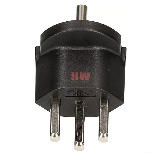 Schuko 3-polig schwarz, Typ 23 Aufsteck-Stecker1