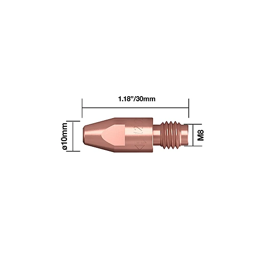 Stromdüse D=0.8mm - M8 x 30mm - E-Cu (Set à 10 Stk.)2