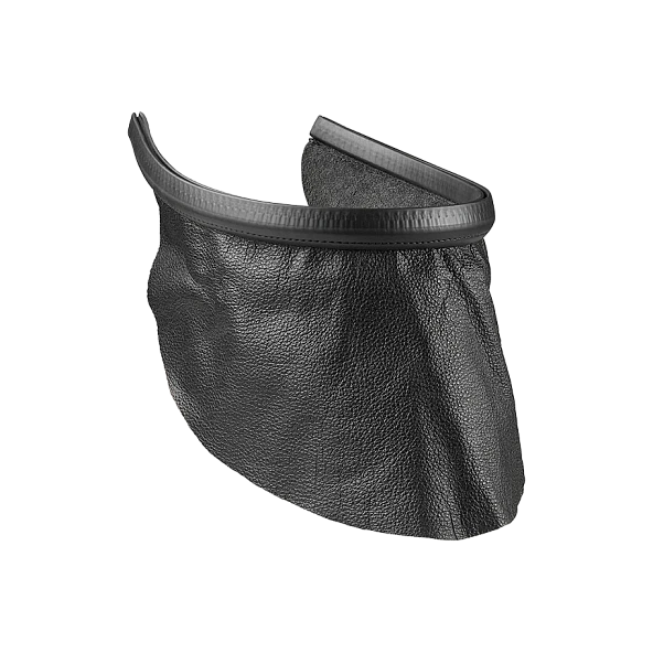 Brustschutz aus Leder - schwarz -