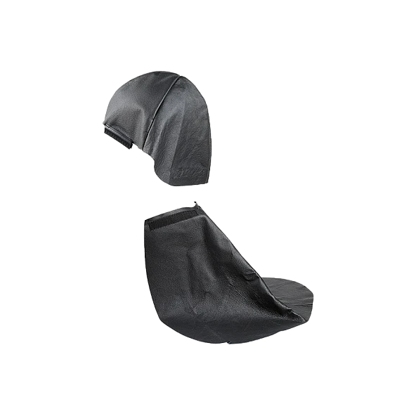 Kopf- & Nackenschutz aus Leder - schwarz -