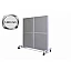 Schallschutzwand fahrbar 1.520 x 800 x 2.110 mm
