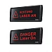 LED-Laserwarnleuchte - Laserwarnschild