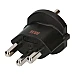Schuko 3-polig schwarz, Typ 23 Aufsteck-Stecker
