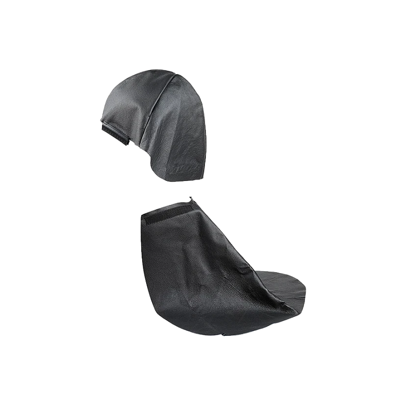 Kopf- & Nackenschutz aus Leder - schwarz -