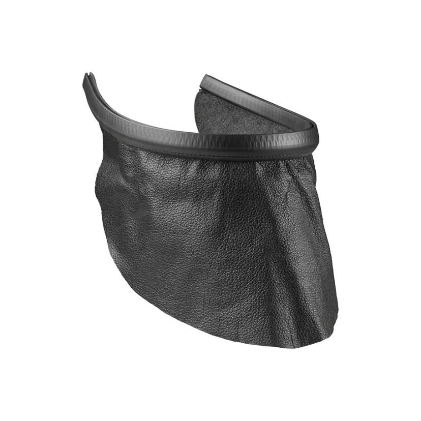 Brustschutz lang aus Leder - schwarz -