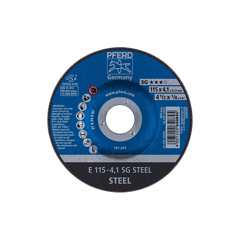 Schruppscheiben Leistungs-Linie SG E 115-4,1 SG STEEL