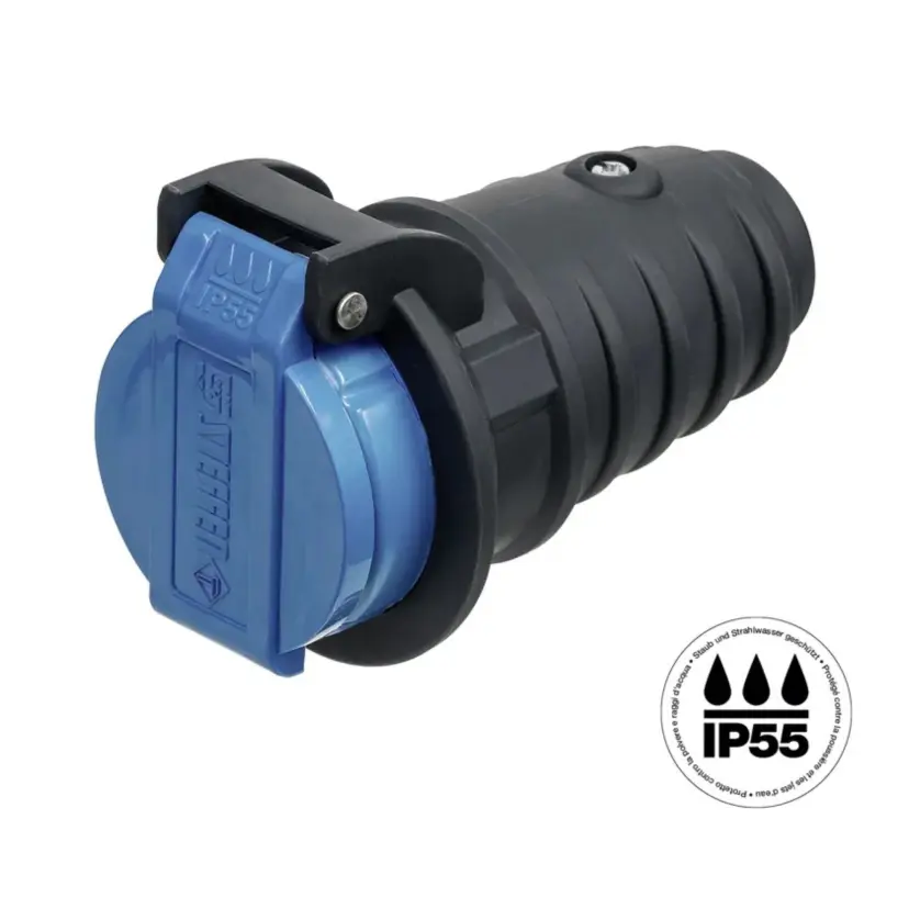 Kupplung T13 IP 55 anthrazitgrau/hellblau