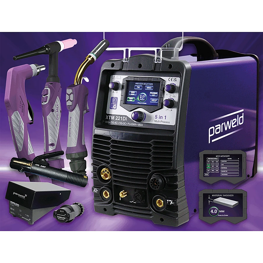 Parweld XTM 221 Di - Schweissanlage 5-in-1 MIG/MAG, WIG-DC, WIG-AC - MMA &amp; Plasma