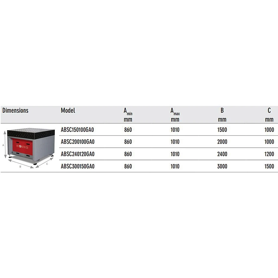 Absaugmodul für Schweisstische 1500 x 1000 mm