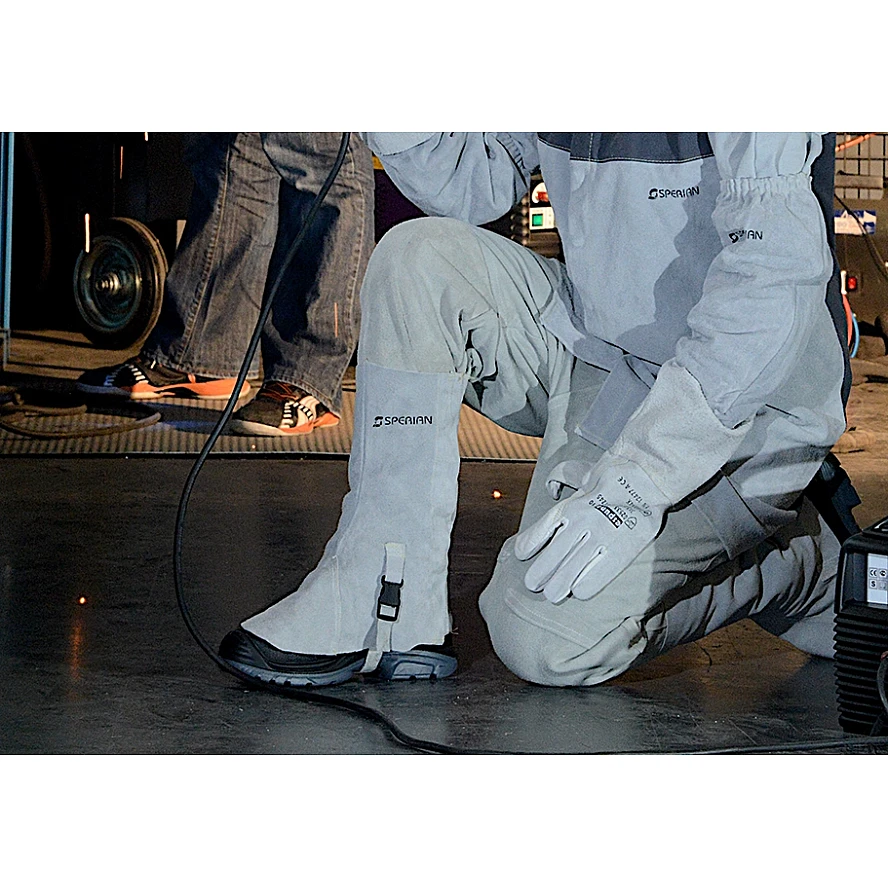 WELD Schweisserstiefel schwarz mit Klett- und Schnellverschluss