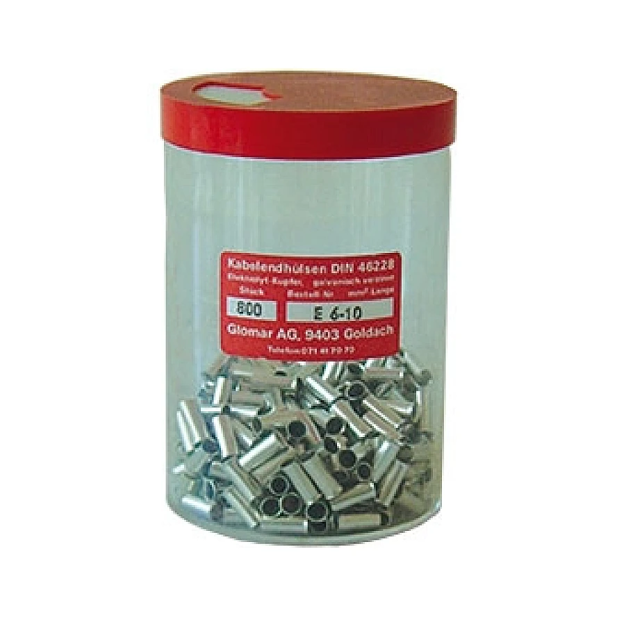 Kabelendhülsen für 16 bis 70 mm2 Kabel