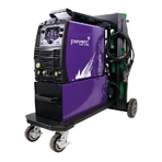 Parweld XTM 211 Di Multiprozess-Schweissgerät auf Fahrwagen (Trolley) von der Seite