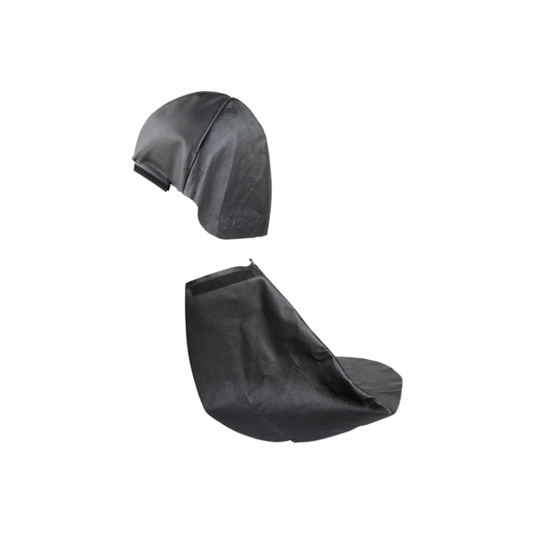 Kopf- & Nackenschutz aus Leder - schwarz -