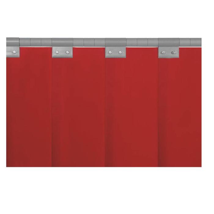 Schweißerschutzlamellen rot, DIN EN ISO 25980 - 300 x 2 mm, Meterware ...