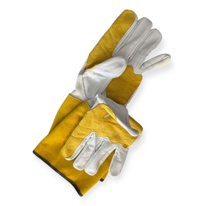Tigerex - WIG/MIG- (Laser)-Handschuhe Lang mit Stulpen, aus Ziegenleder / Verstärkte Handfläche