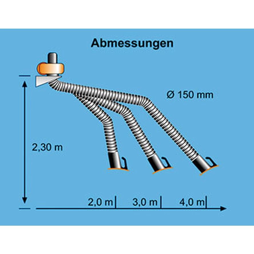 Kemper Absaugarm - zweiteiliger Ausleger - 9 - 10 Meter