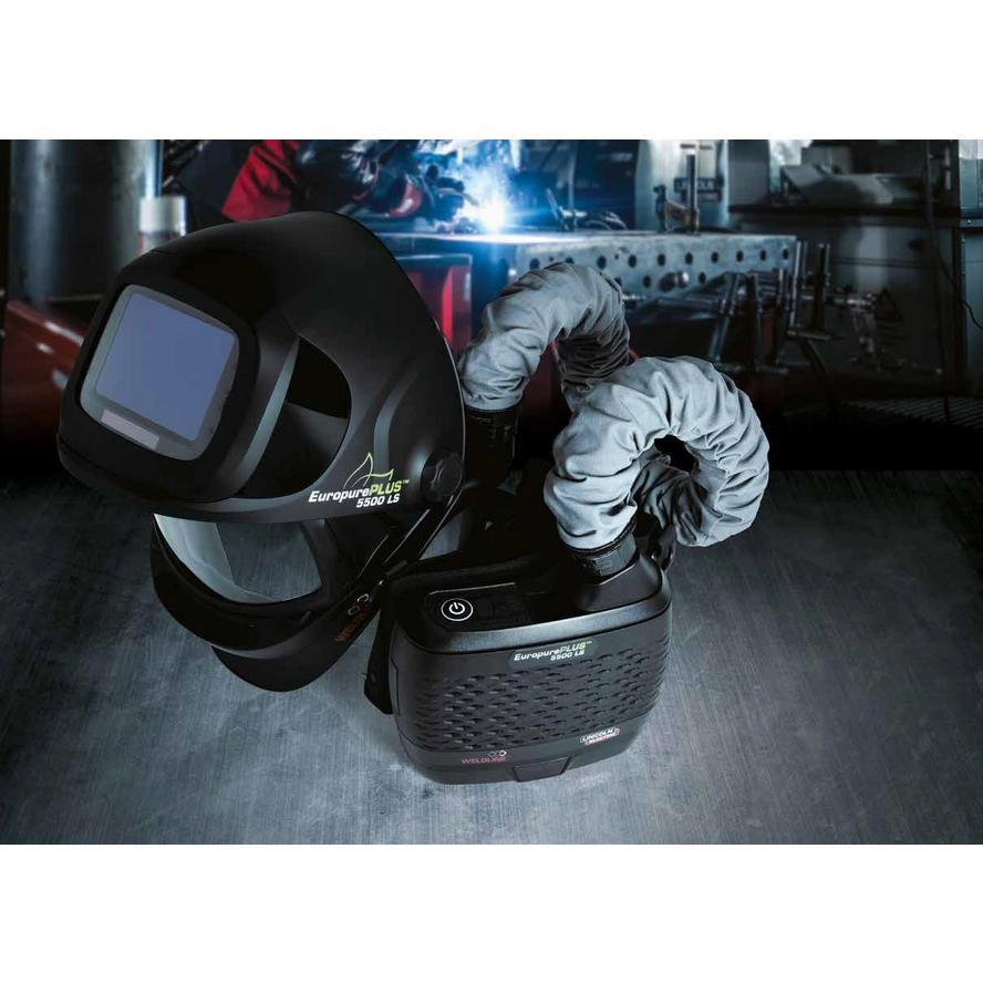 Lincoln Electric Europure Schweissschutz-Helm "Flip up" PLUS 5500 LS Atemschutz-Gebläse