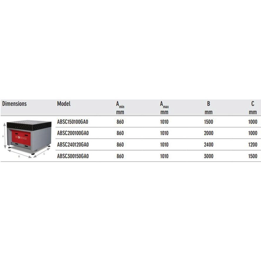Absaugmodul für Schweisstische 1500 x 1000 mm