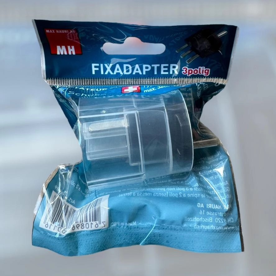 Schuko 3-polig schwarz, Typ 23 Aufsteck-Stecker